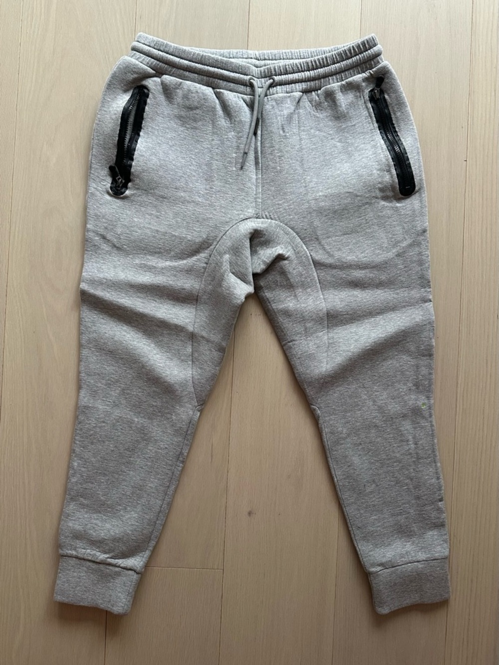 Hugo Boss Light Gray Jogger Sweatpants with Black Zip Pockets